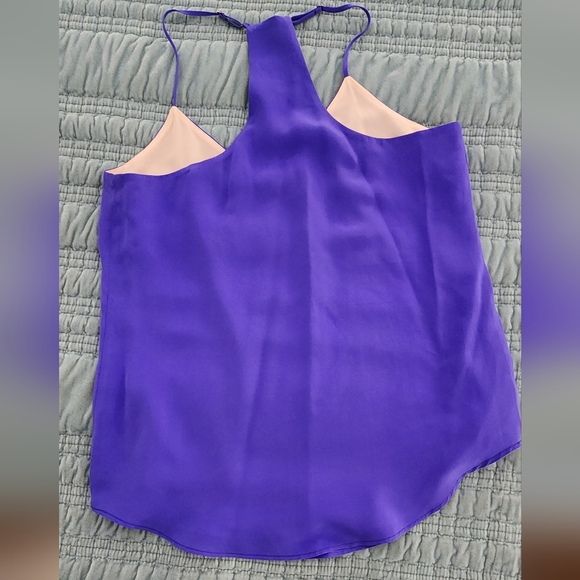 Lavender Brown Blue Silk Tank Top Size Small NWOT - Picture 2 of 6